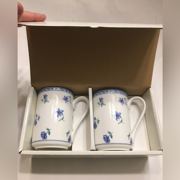 NWT Mikasa blue medley cappuccino mug set of 2 - Picture 11 of 12